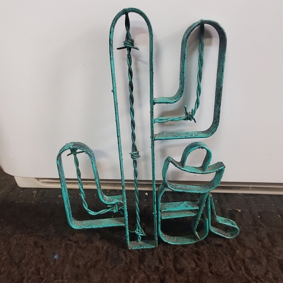 Vintage Wrought Iron and Barbed Wire Wall Art - Picture 4 of 4